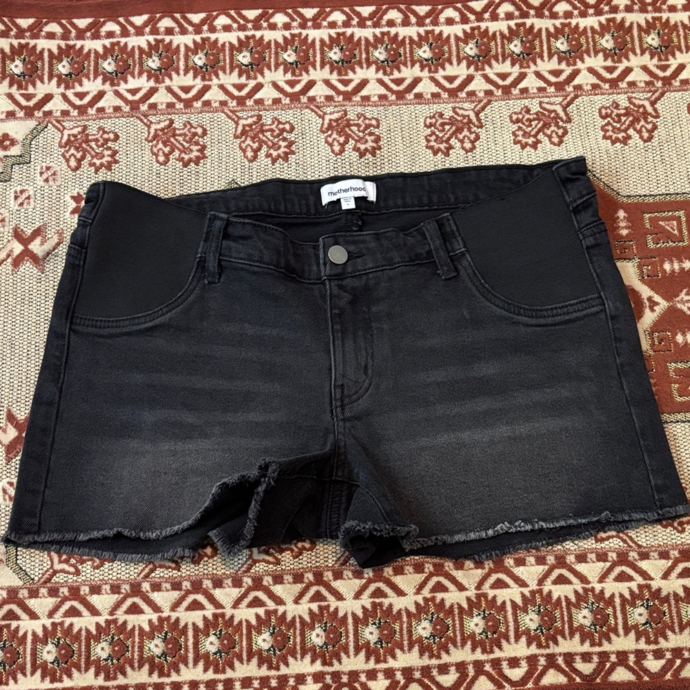 Motherhood Maternity Black Jean Shorts